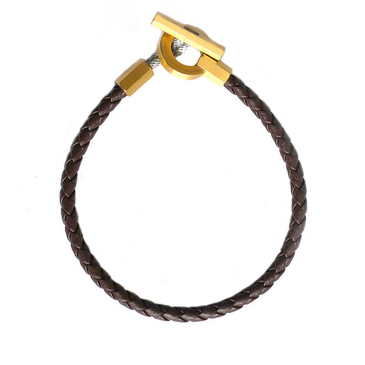 Genuine Brown Leather Bracelet