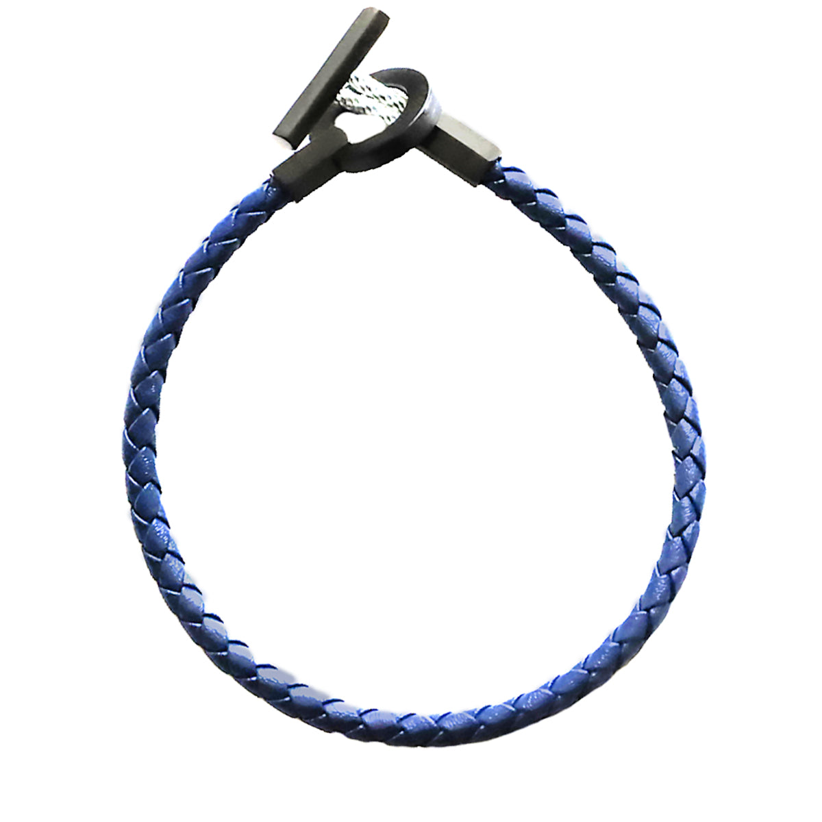 Genuine Blue Leather Bracelet